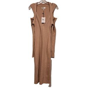 LITA By Ciara x House Of LR&C Cable Knit Strapped Midi Dress In Color Doe Sz M